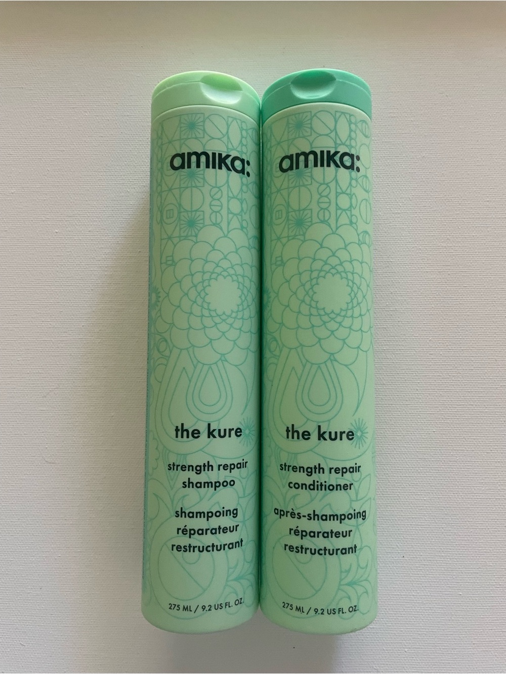 amika mint green The Kure Strength Repair Shampoo & Conditioner Duo